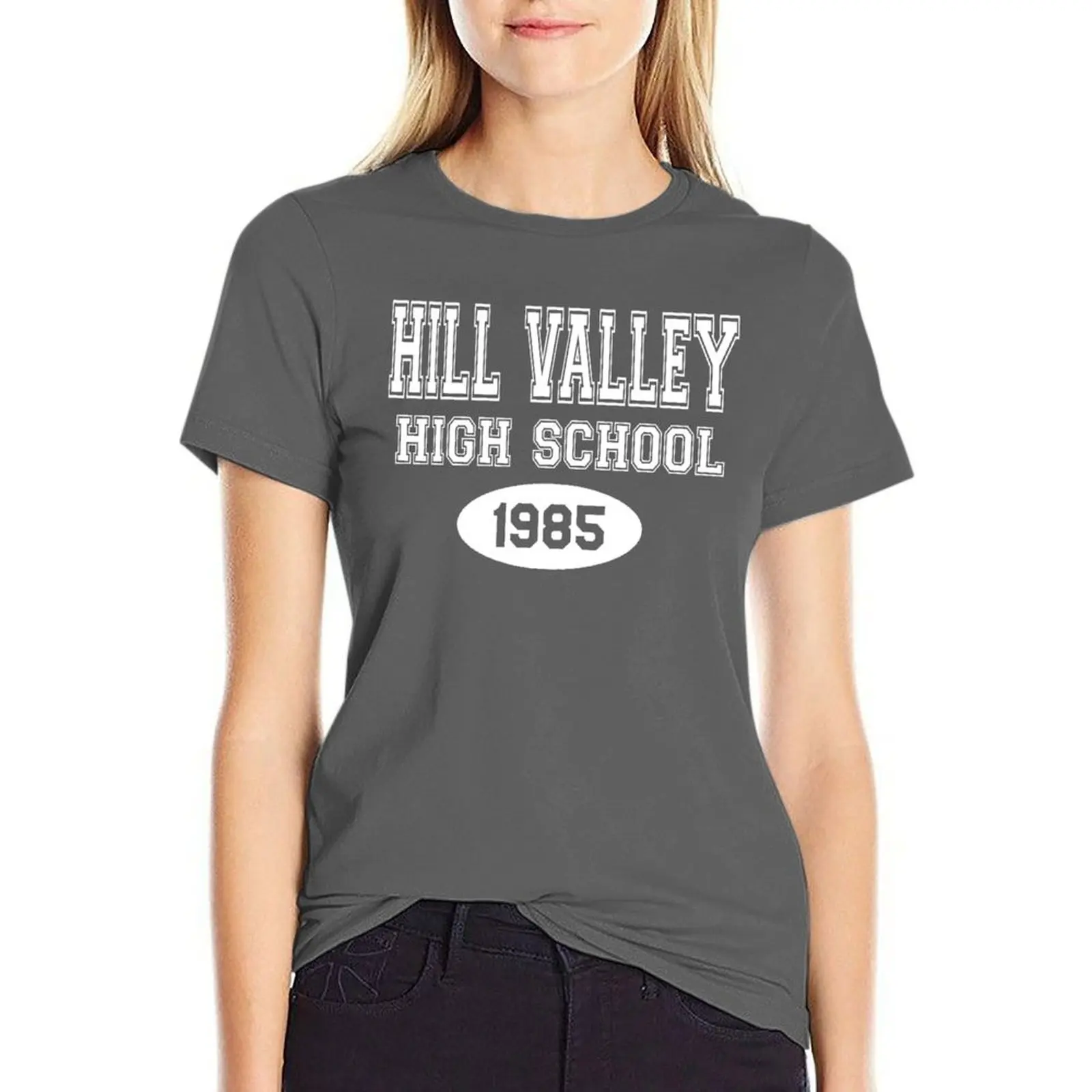 

Hill Valley High School 1985 - Back To The Future T-Shirt t-shirt dress for Women plus size sexy cute t-shirts for Women