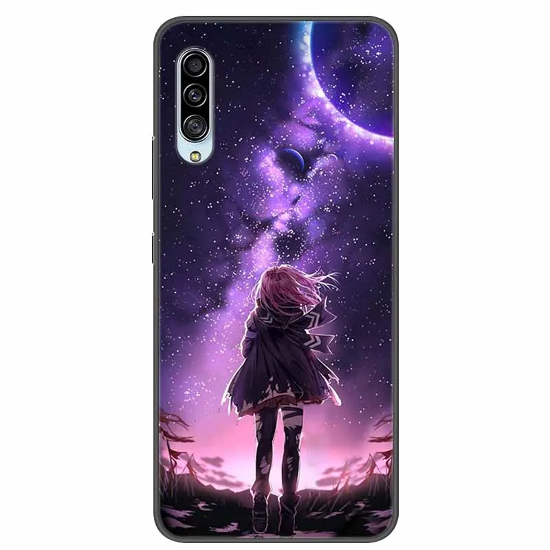 Sleek Black Fashion Soft TPU Silicone Phone Case for Samsung Galaxy A90 5G - 6.7