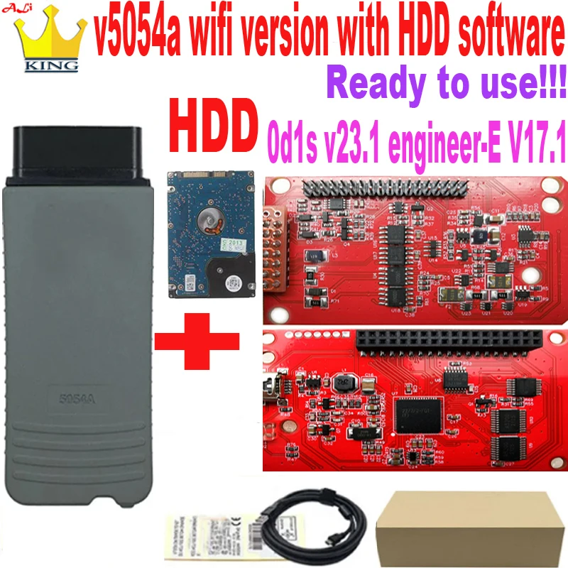 

V5054a WIFI Version OKI v23.1 S software Free Engineering-E 14.1 OBD2 Code Scanner support V W Au-di Sk0-da Diagnostic tools