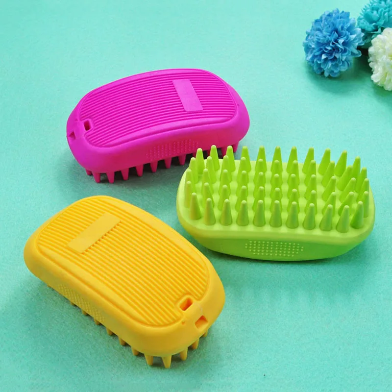 Pet Bath Brush Rubber Comb Hair Removal Brush Pet Dog Cat Grooming Cleaning Glove Massage Pet Supplies