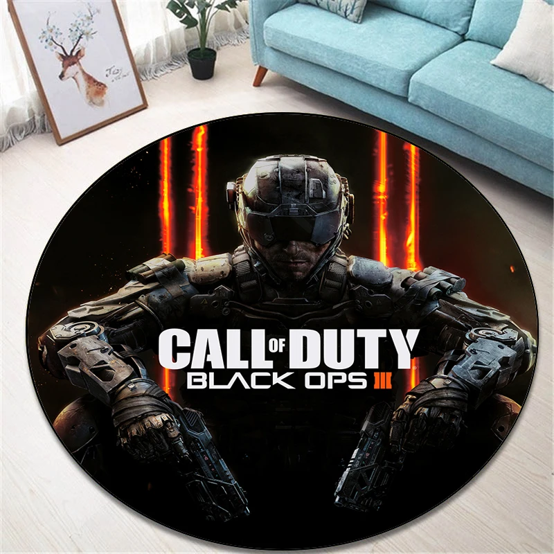 

Strategic Games HD Printed Round Carpet for Living Room Rugs Camping Picnic Mats Flannel Anti-Slip Rug Yoga Mat Gifts