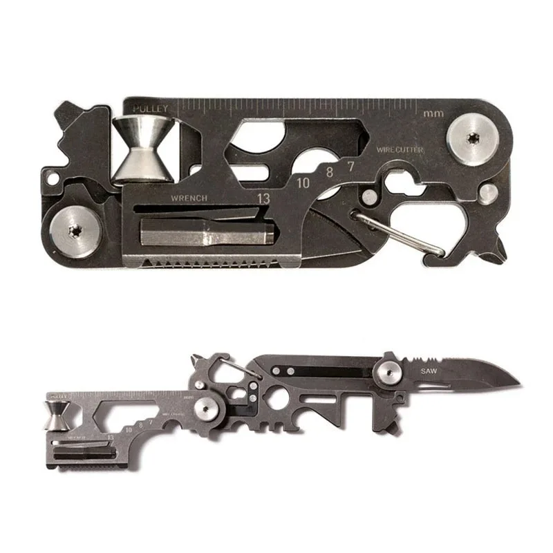 EDC Combination Tool PockeTool 30 in 1 Outdoor Folding Tool Survival Tool Bicycle Tool Multifunctional Measurement Tool edc outdoor tool 18 in 1 multi tool card combination compact and portable outdoor products snowflake edc tool card