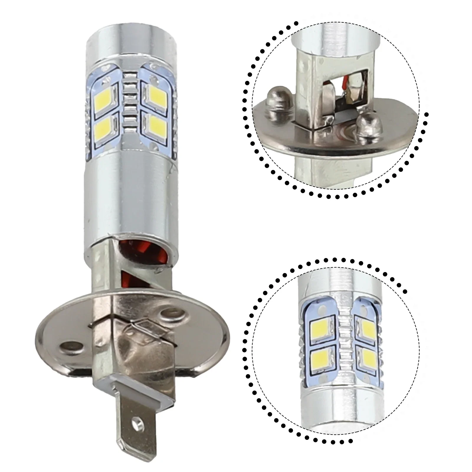 LED 안개등 안개등 주행등 H1, 하이 빔, 로우 10SMD 크리어 LED, DC 12V, 주간 주행등 DRL