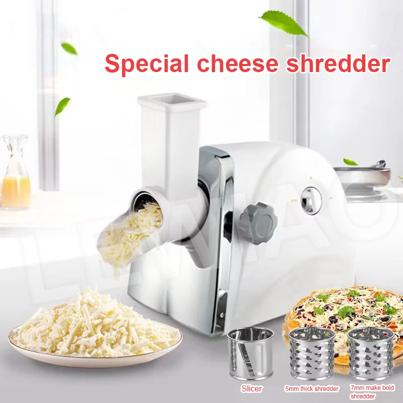 LEWIAO Electric Cheese Ham Grater Commercial Butter Slicer Shredder 300w Vegetable Shredded Slicing Machine 4