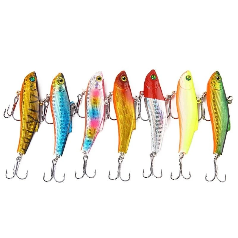 652D Winter Eis Angeln Lockt Sinkende Künstliche Vibration Harte Köder Crankbait Drillinge Tackle für Salzwasser Süßwasser – Detail 8