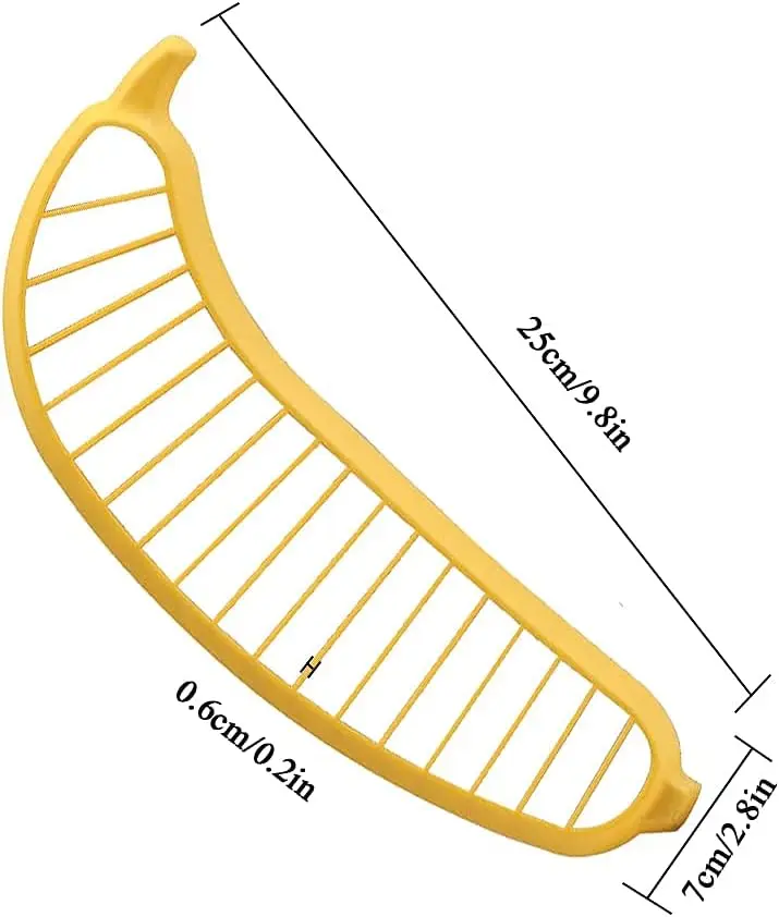 2Pcs Banana Slicer-perfect for fruit salads Generic Handle Plastic Banana Fruit Slicer Cutter Chopper