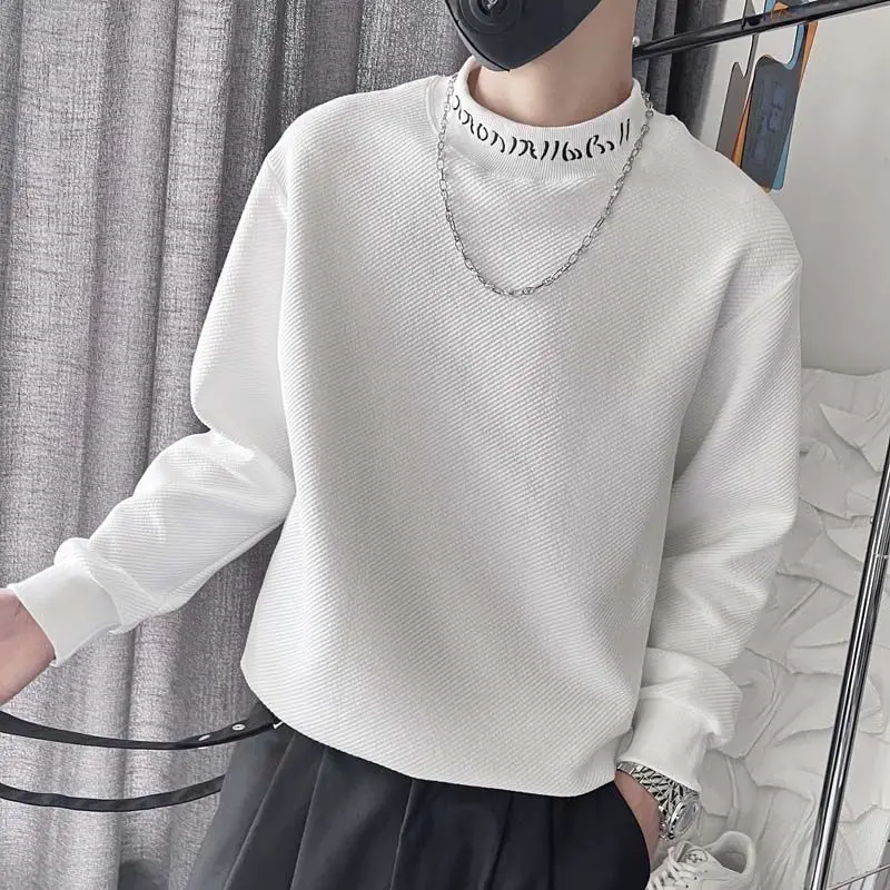 

Autumn Winter KPOP Fashion Style Harajuku All Match Tops Loose Casual Slim Fit Pullover Outerwear Solid Long Sleeve Sweatshirt