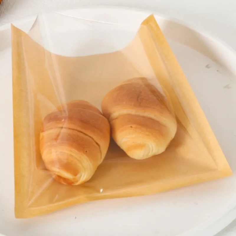 100PCS Kraft Paper Bakery Bags with Clear Window, Greaseproof and Heat Resistant Packag... - SKU KPBB2220 - UGI Packaging