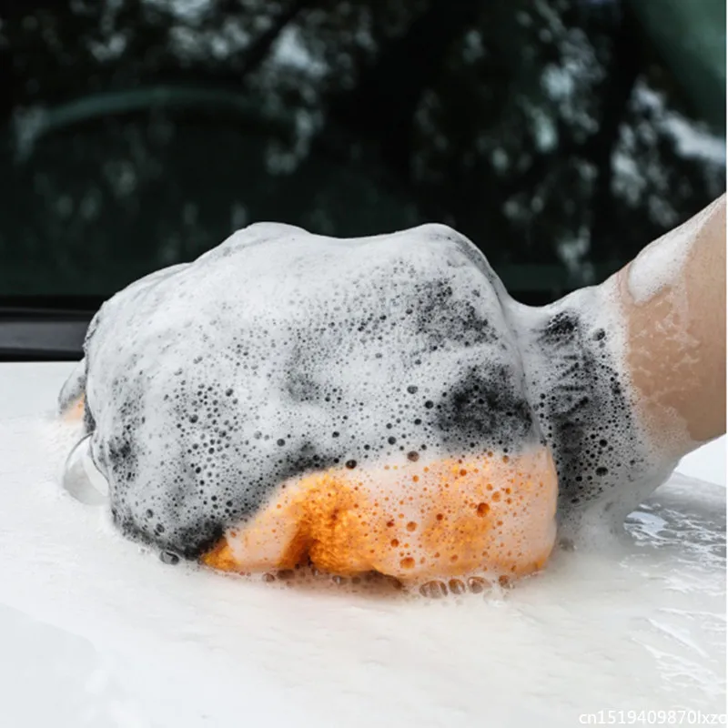Waterproof Car Wash Microfiber Chenille Gloves Thick Car Cleaning Mitt Wax Detailing Brush Auto Care Double-faced Glove