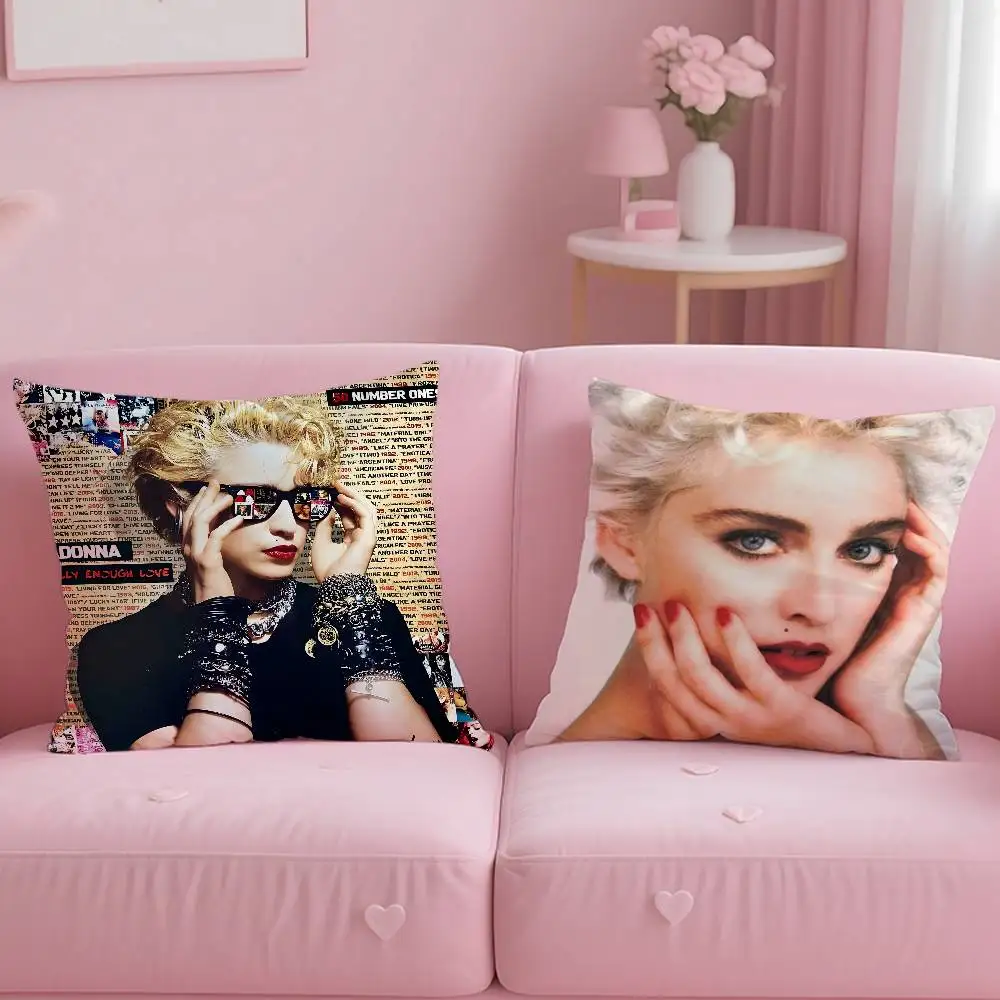 가수 M-마돈나 라이크 어 버진 베개 커버 패턴 인쇄 베개 커버 거실 소파 쿠션 커버 침실 룸 장식