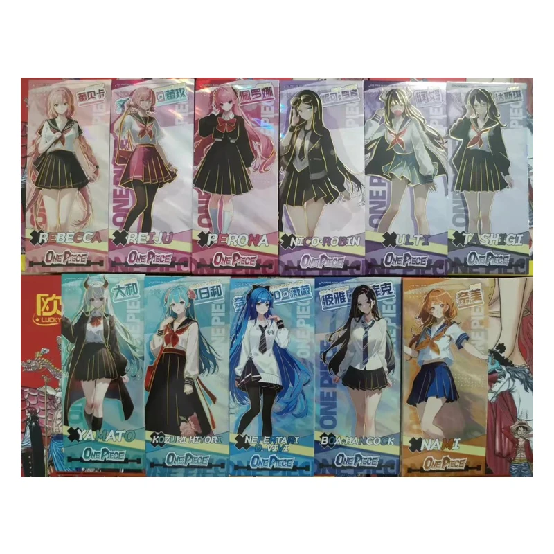 Anime One Piece Luffy Nami Nico Robin Yamato Boa Zoro Sanji Hancock Collectible Cards Christmas Birthday Gift Children's Toys 6