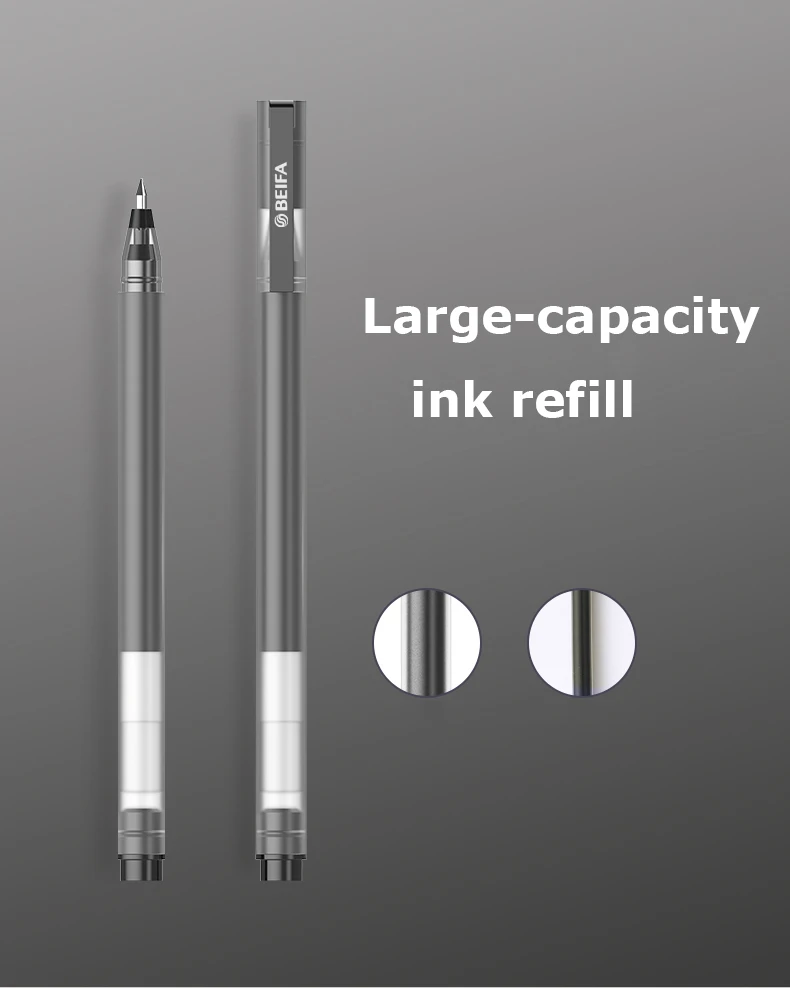 BEIFA Gel Pens Set 10pc/5pc Super Durable Sign Pen Pучка 1800M Writing boligrafo gel School Office Stationery Supplies 2