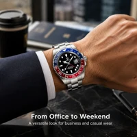Nouvelle montre mécanique de luxe PAGANI DESIGN 2026 pour homme, en acier inoxydable, avec fonction GMT, verre saphir, montre haut de gamme pour homme, reloj hombre 5