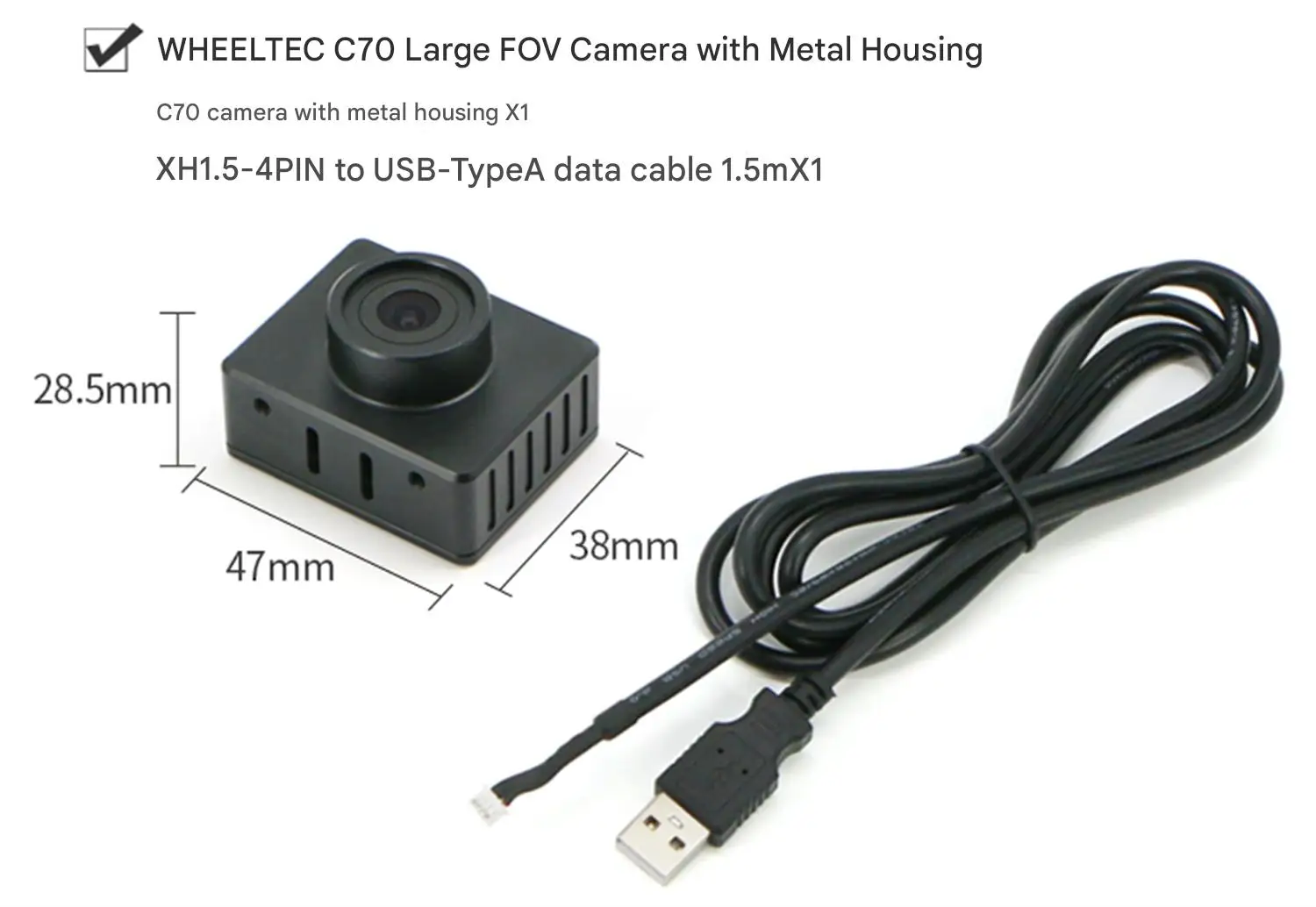 WHEELTEC C70 C100 HD RGB camera, HD imaging, megapixel, driver-free UVC plug and