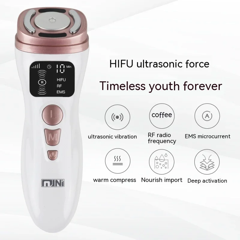 Mini Ultrasonic Knife Shaping Instrument HIFU RF Radio Frequency EMS Micro Electric Pulse Lifting and Stroking Pattern Beauty mini digital physical therapy massager meridian massager micro current pulse medium frequency massage instrument massage device