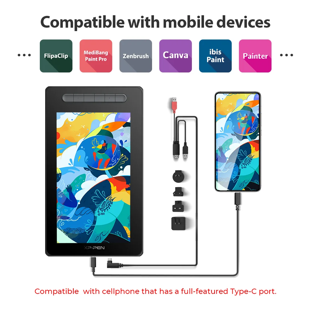 XPPen New Artist 10 2nd Pen Graphic Tablet Monitor Drawing Tablet Display 127% sRGB 8192 Level Support Windows mac Android 5
