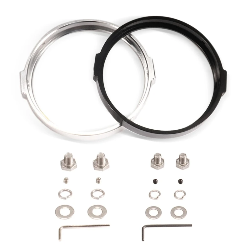 

50JA Motorcycles Lighting Accent Accessory: 5-3/4" LED Headlight Trim Rings Modification Headlamp Bezel Trims