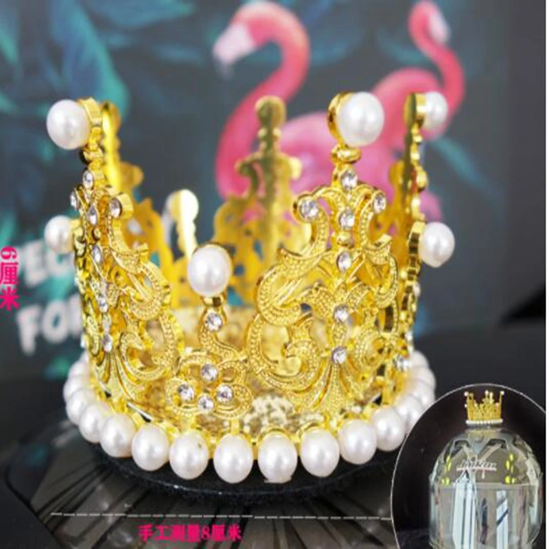 

Motorcycle helmet decoration alloy rhinestone crown pearl metal retro crown electric car helmet crown Motorcycle stickers