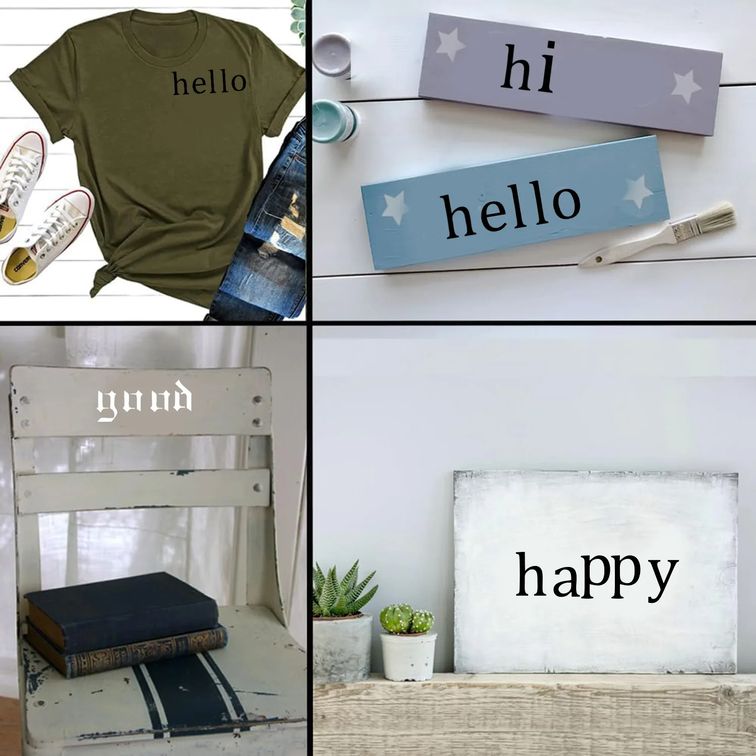 Reusable Calligraphy Stencil Set 6