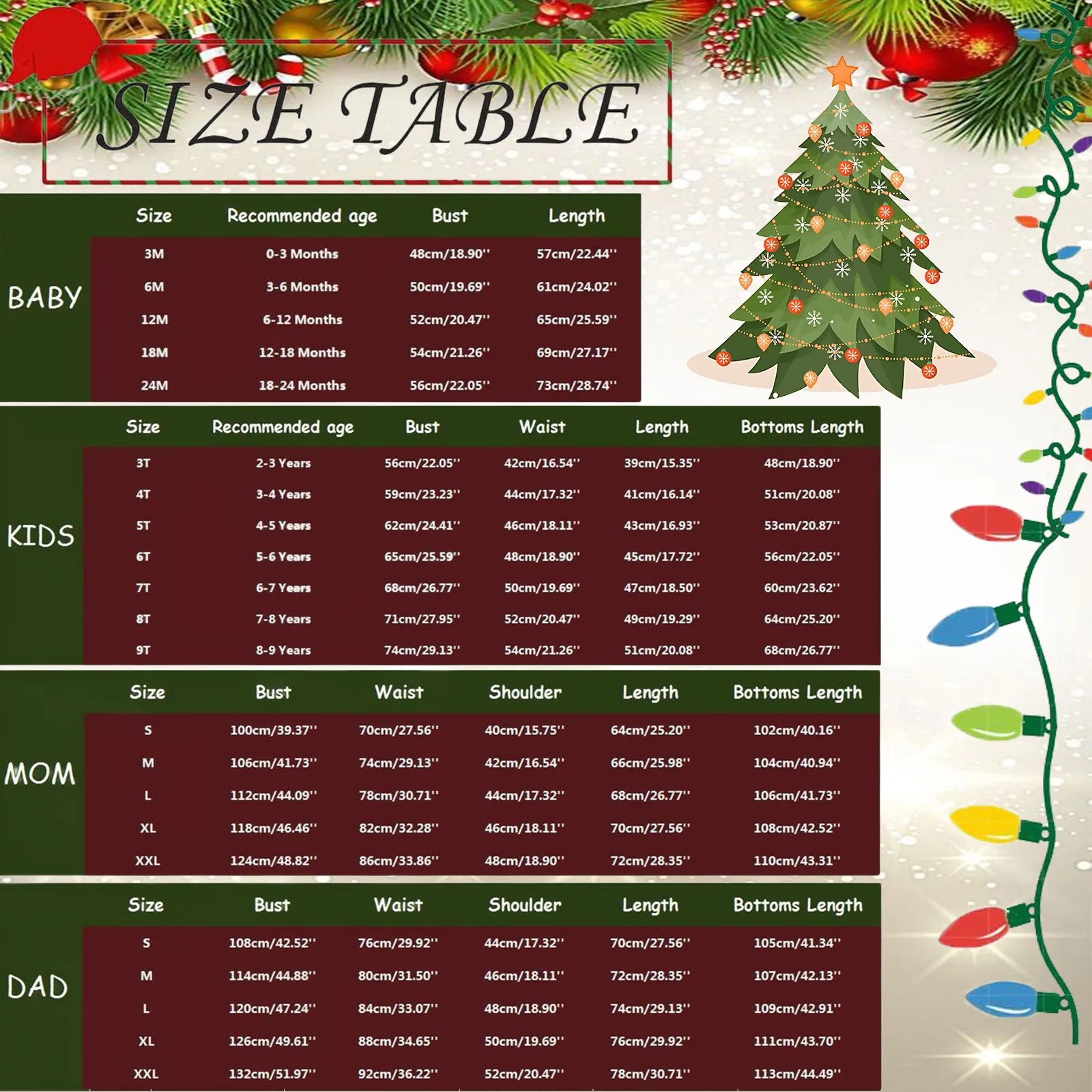 thumbnail image 5 of Conjunto de pijama con estampado de dibujos animados de Feliz Navidad para familia, madre, padre, niños, disfraz de 2 piezas con estampado de dibujos animados, ropa para niños, 5 of 5