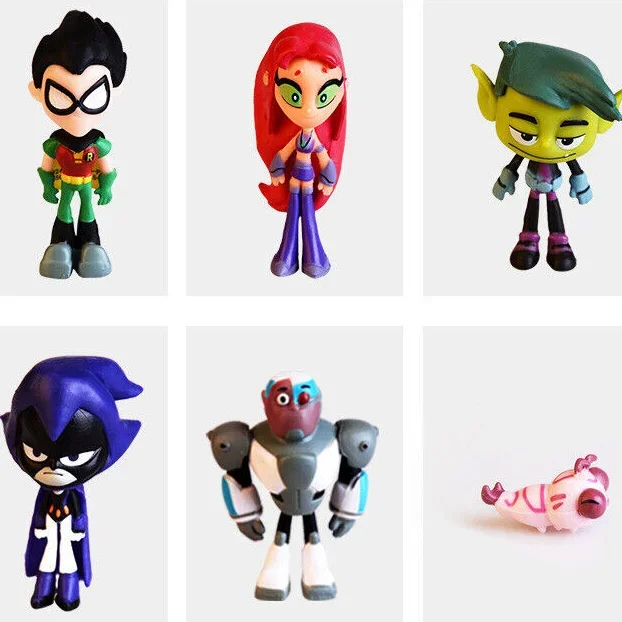 Teen Titans Go Deluxe Six Pack 6 Mini Figure set. New. Free Ship