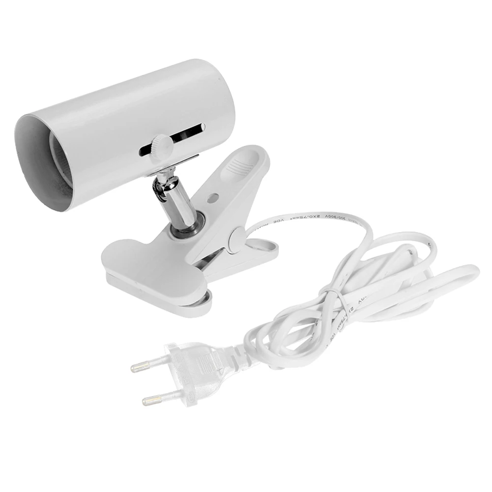 E27 Pet Light Holder UVA UVB Turtle Heating Lamp Bases Set High Temperature Resistance Rotary Clip-on Bulb Lighting 5