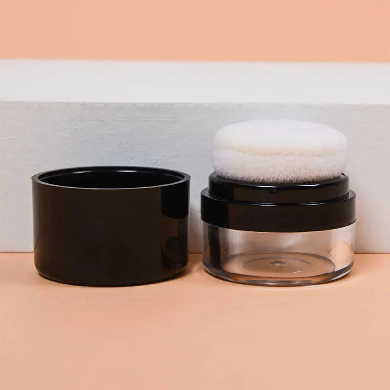 Powder Case with Mushroom Sponge Puff Portable Loose Powder Box