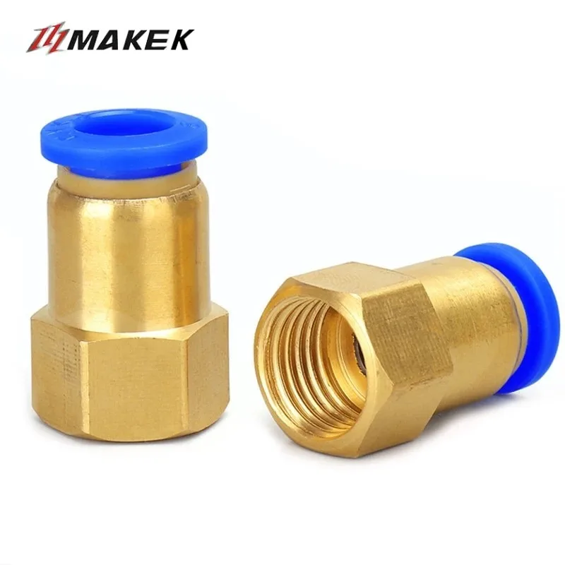 

Pneumatic Quick Connector Air Fitting For 4 6 8 10 12mm Hose Tube Pipe 1/8" 3/8" 1/2" 1/4" BSP Female Thread Brass