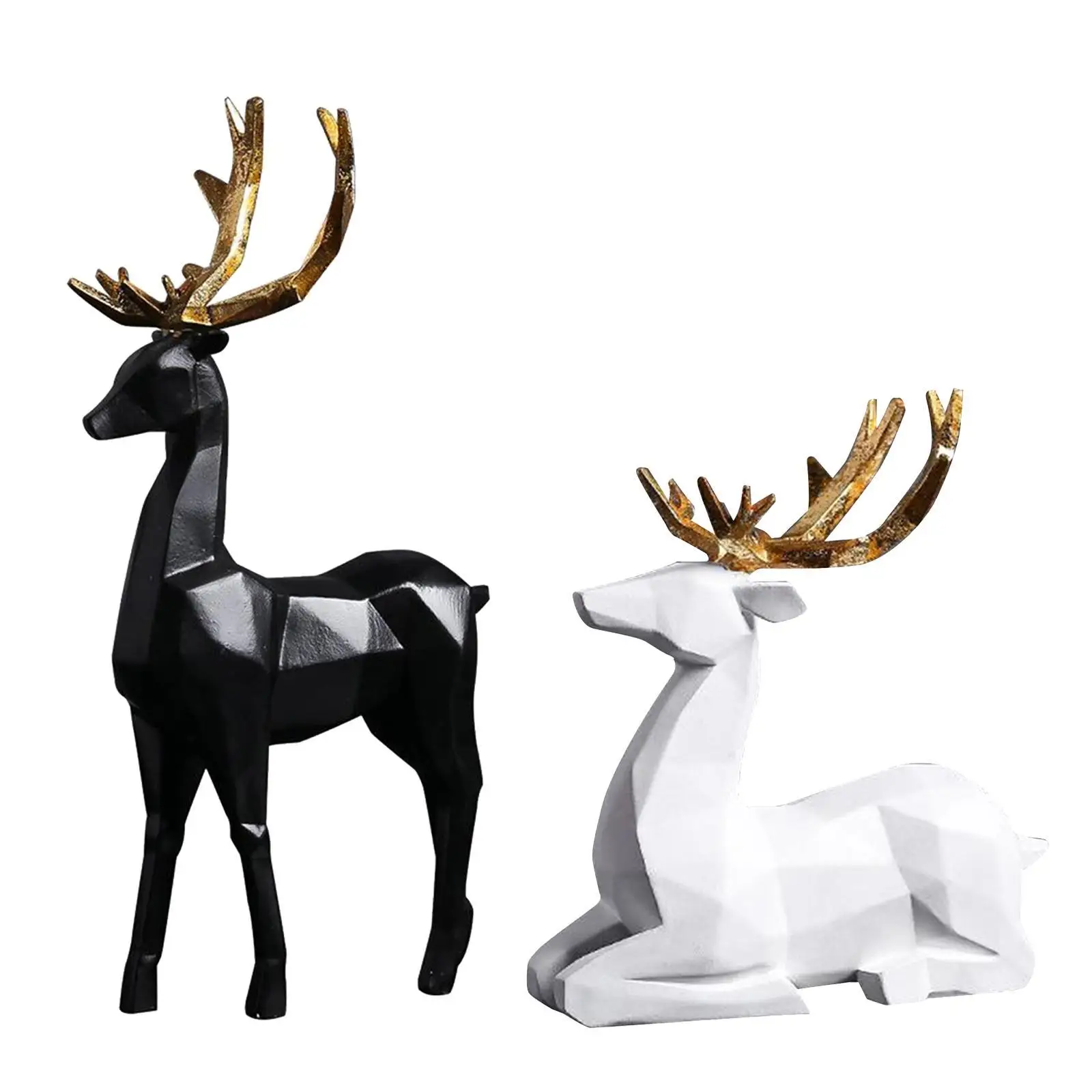 Elk Decor Statue Sculpture, Bookshelf Decor Accents, Modern Decorative Figurines