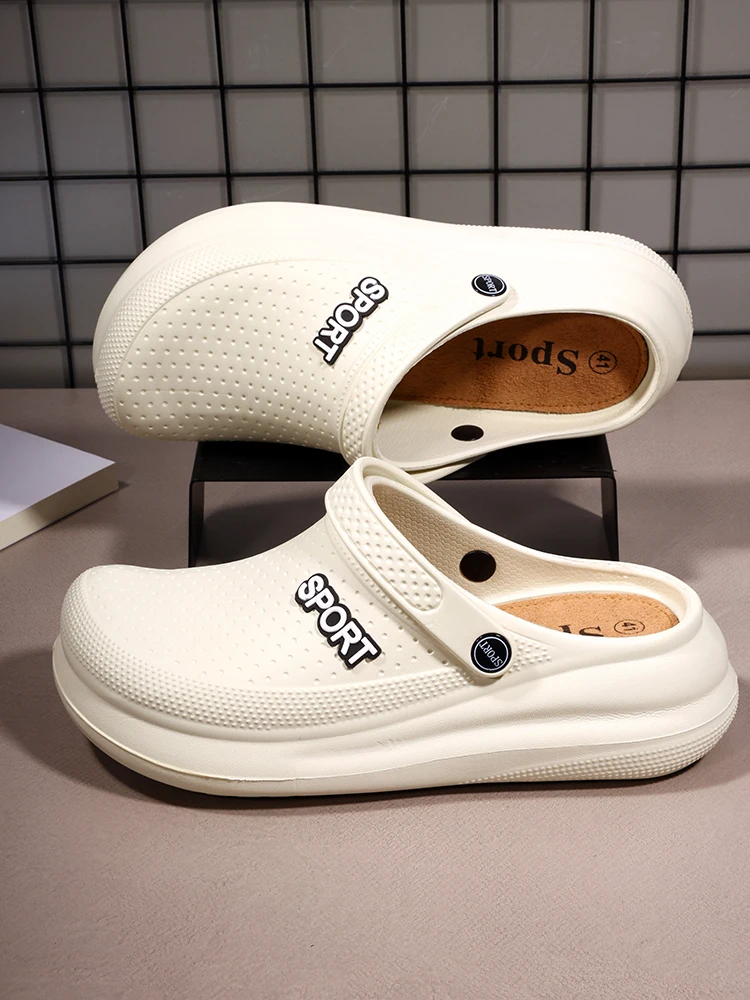 ثقب أحذية الرجال الصيف خفيفة الوزن إيفا الاتجاه المنزل الصنادل قباقيب أحذية الرجال باوتو النعال في الهواء الطلق الصنادل المريحة حجم 39-45