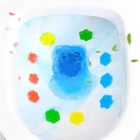Flower Shaped Toilet Cleaner Gel Toilet Deodorant Gel Air Fresheners Aromatic Flower Detergent Bathroom Fragrance Cleaning Tool 5