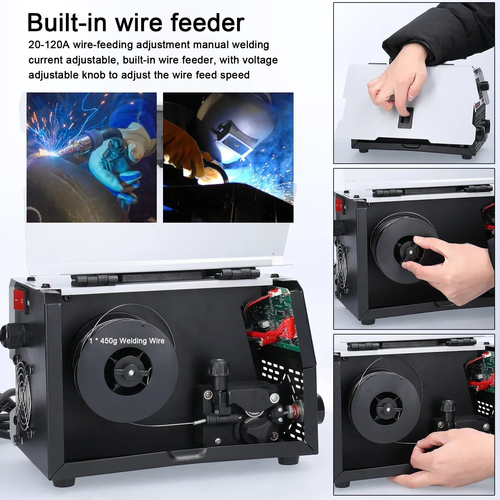 2in1 MIG MMA Welders Carbon Dioxide Gases-Shielded and Manual Welding Multipurpose IGBT Direct Current Inverter Welders Tools 4