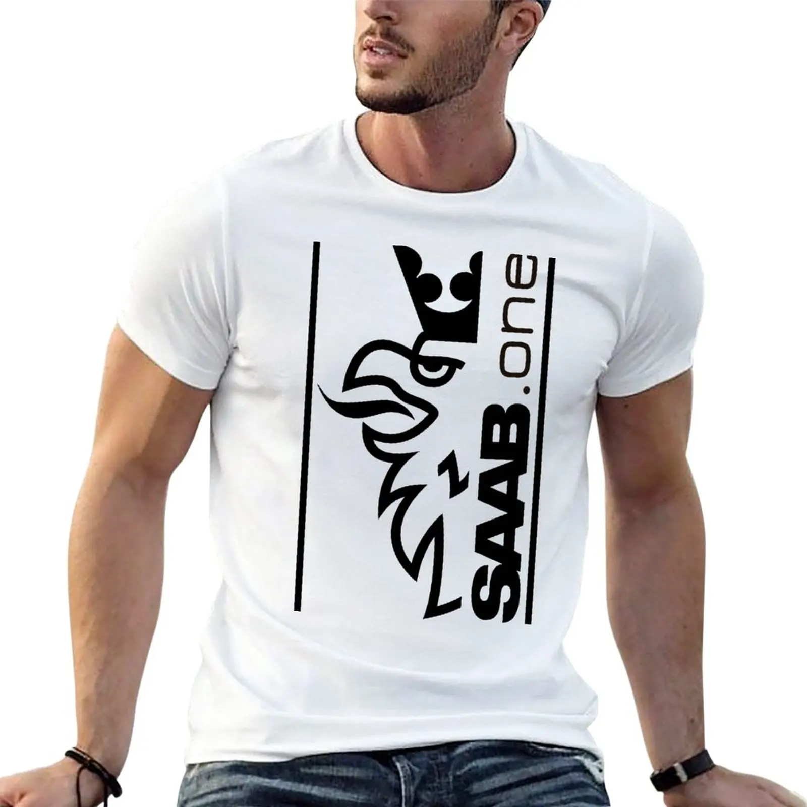 

SAAB.one T-Shirt Short sleeve Anime t-shirt plain black t shirts men