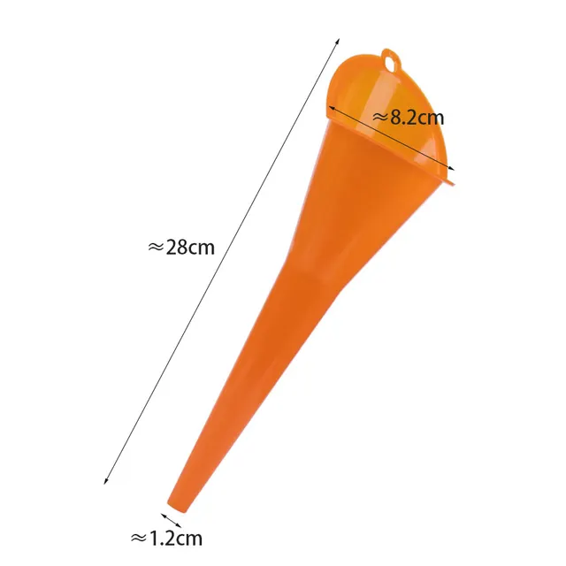 Embudo de gasolina plástico automotriz Tolva de aceite Embudo de llenado de  infundibulum diesel con filtro de malla de aleación y tubo flexible
