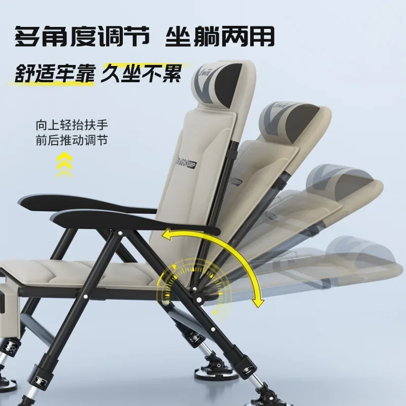 New European Fishing Chair 낚시의자 Folding Portable Wild Fishing Chair Multifunctional Stools Seat Стул Для Рыбалки