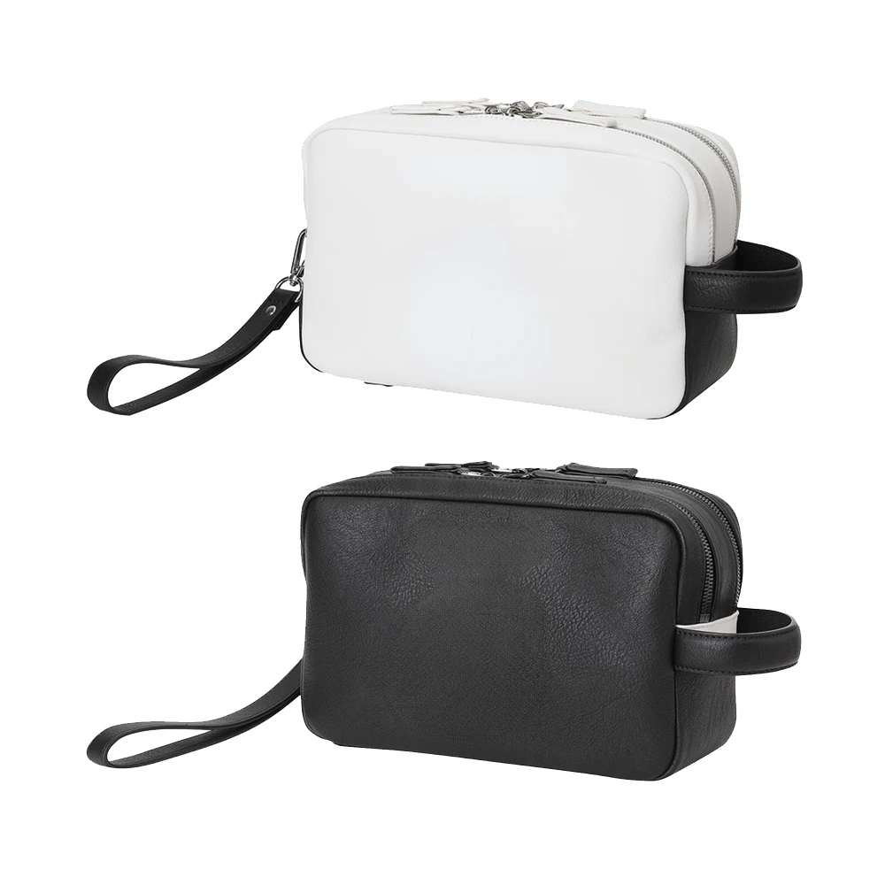 

23 Korean Golf Bag Men's Handheld Bag Classic Color Matching Hardware Zipper Phone Ball Storage Bag