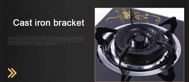 Embedded Tempered Glass Liquefied Petroleum Gas Double Stove Energy-saving Electronic Ignition Gas Stove