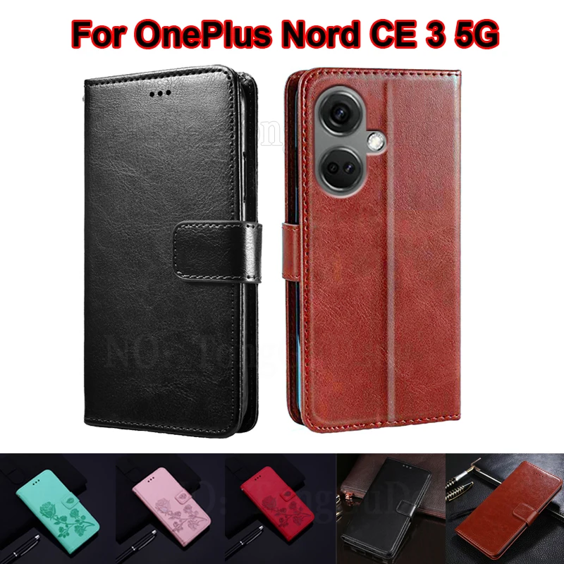 

Protection Phone Cases For OnePlus Nord CE 3 5G Case Leather Wallet Funda Flip Cover For Carcasas OnePlus Nord CE3 5G Mujer Etui