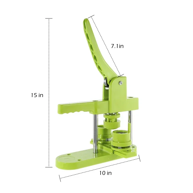 Badge Maker Button Maker Machine DIY 25/32/37/44/58MM Badge Pin Button Maker Machine with 200pcs Making Parts Circle Cutter Brooches Press Making Tool