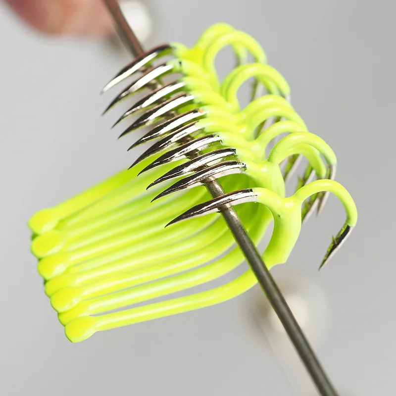 10pcs/lot 512 Carbon Steel Two Strength Tip Sharp Fighting Fishing Hook Fish Gear For Sea