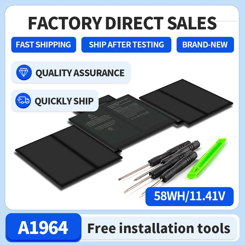 

Somi-A1964 Laptop Battery for Apple MacBook Pro A1989 13" (2018/2019) A2251 (2020) EMC3214 EMC3358 020-02497 MR9Q2LL/A 58Wh