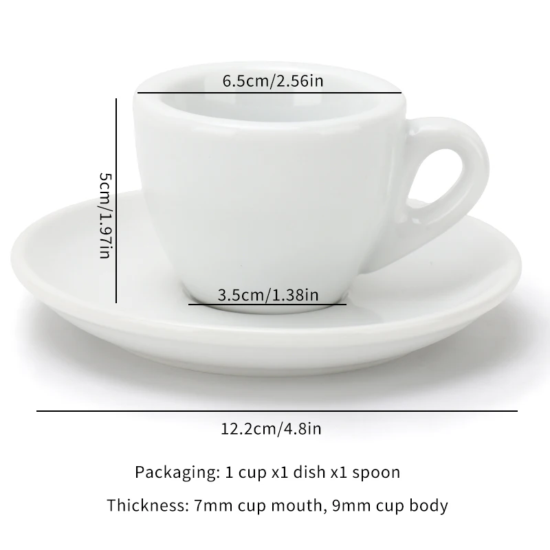 50ml Ceramic Espresso Cups with Thick Design - أكو...