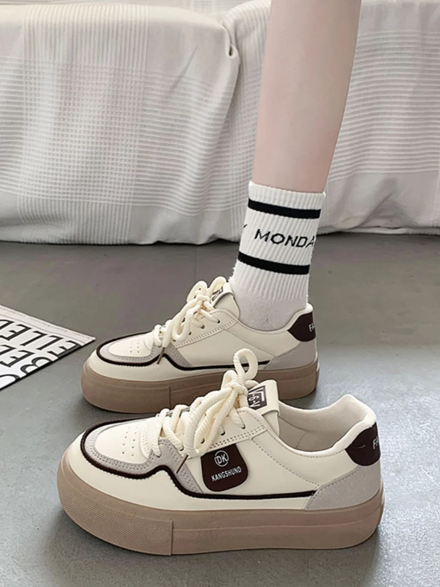 

Soft Breathable Shoes Casual Female Sneakers 2023 Fashion Women's Round Toe Tennis Summer Cross Retro Small Modis Sports New Sol