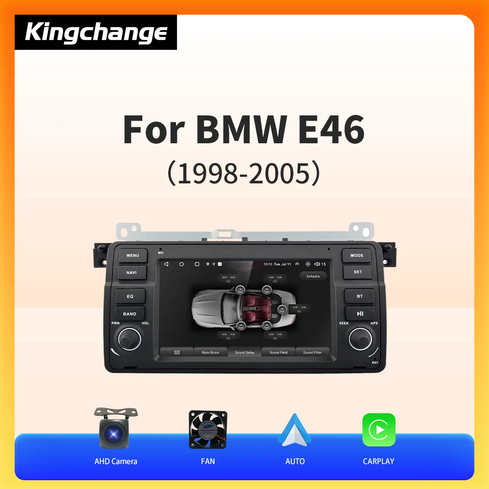 

Kingchange 7" Android For BMW E46 M3 318/320/325/330/335 Screen Carplay Car Radio Auto Stereo Player WiFi GPS Navigation