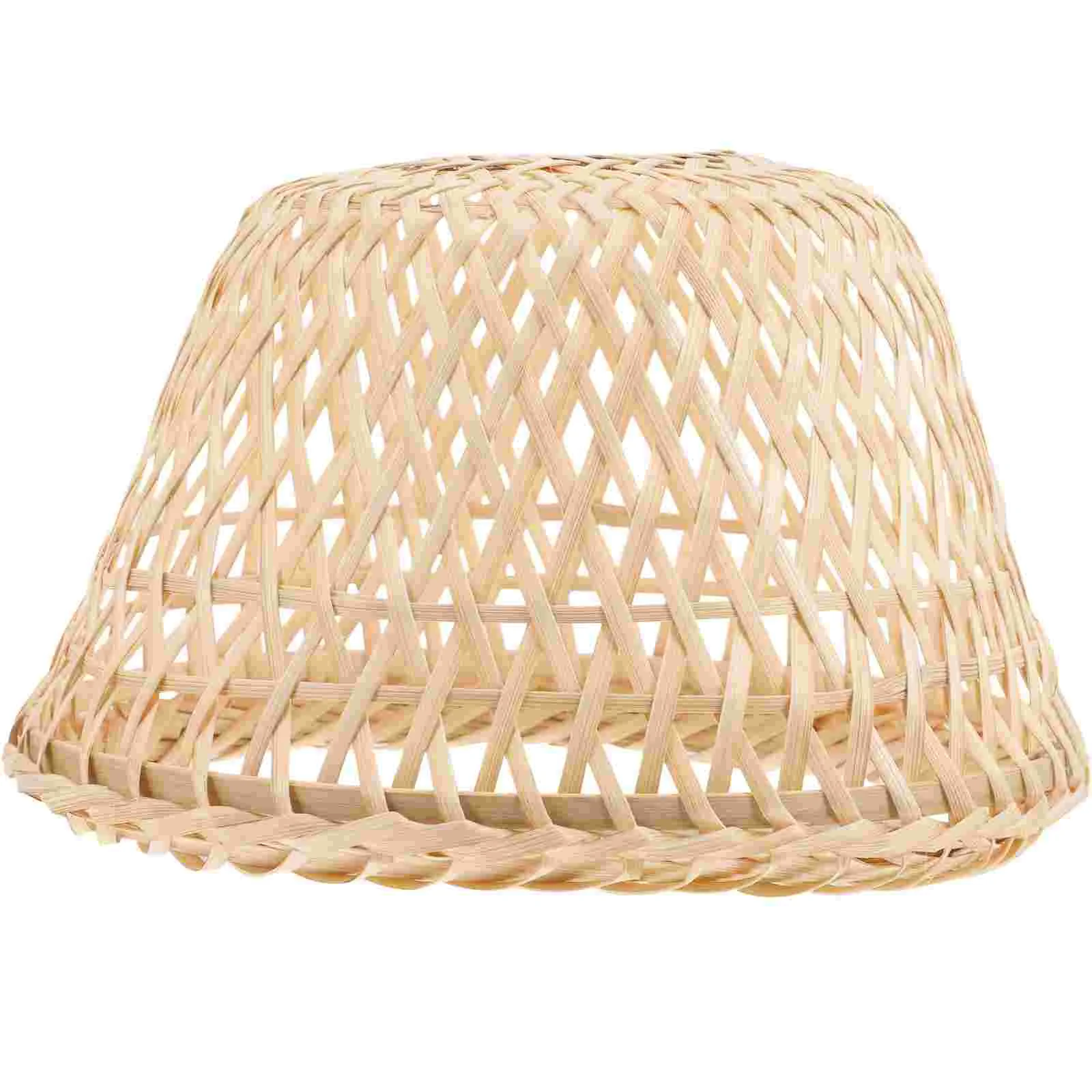 Bamboo Lamp Shades Rattan Basket Chandelier Lamp Shade Japanese Style Lamp Shade Cover Holders Barrel Lamp Shade Floor Light imitation rattan weave basket japanese style storage bin large capacity hollow handle woven basket desktop finishing basket