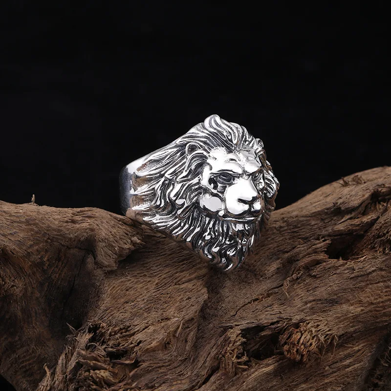 Lion 925 Sterling Oxidized Silver Handmade Men's Rings, Lion Head Unique  Sterling Silver Men's Ring, Zodiac Lion Rings, Boyfriend Gift - Etsy