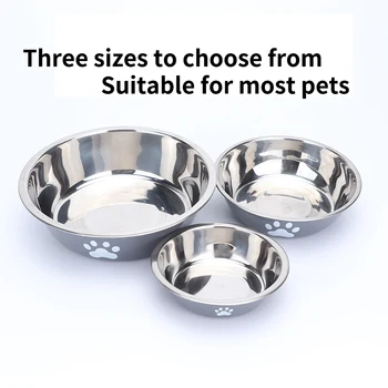 Non-slip Dog Bowls For Small Medium Large Dog Feeder Bowls Drinkers Stainless Steel High Capacity Pet Feeders Dogs Accessories 2
