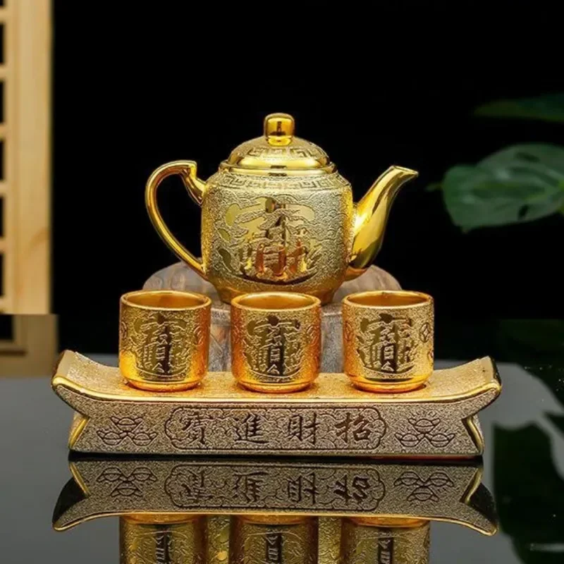 

Ceramic Teacup for Worshiping God and Buddha Cup Tea Set Fortuna Wine Glass Ceremony Teaware Kitchen Dining Bar Home Garden