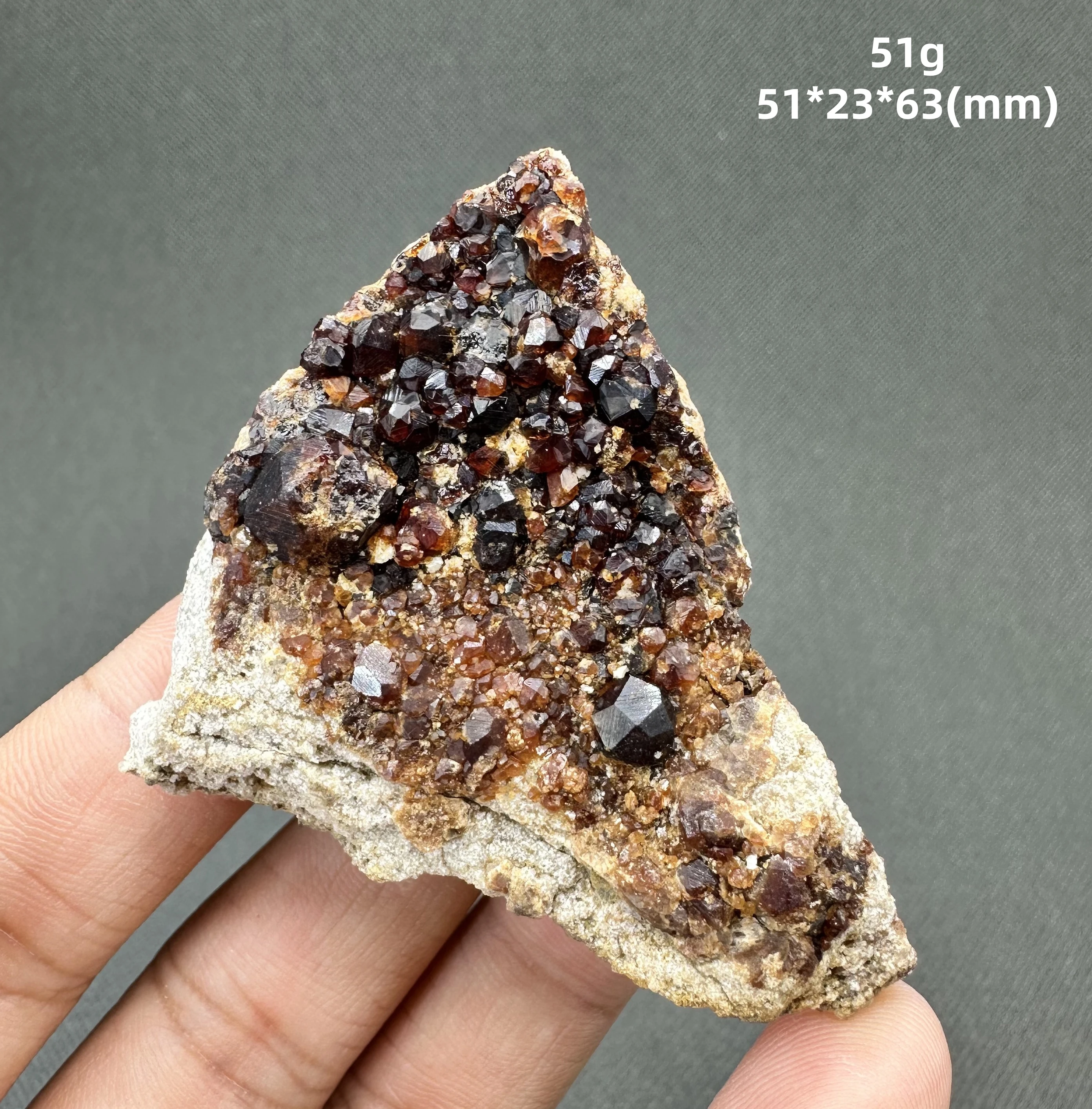 Natural garnet mineral specimen + healing quartz crystals and stones rock gemstone 5