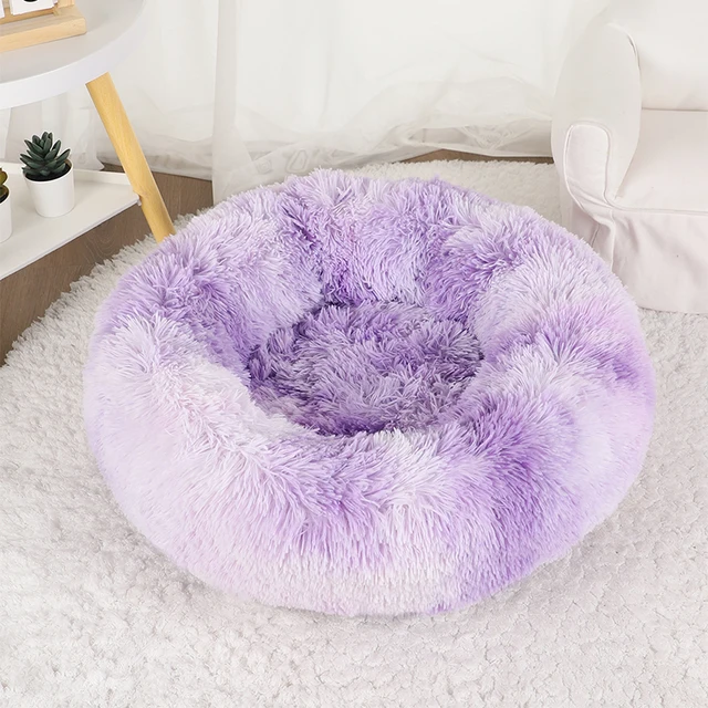 Dog Bed Donut Big Large Round Basket Plush Beds for Dogs Medium